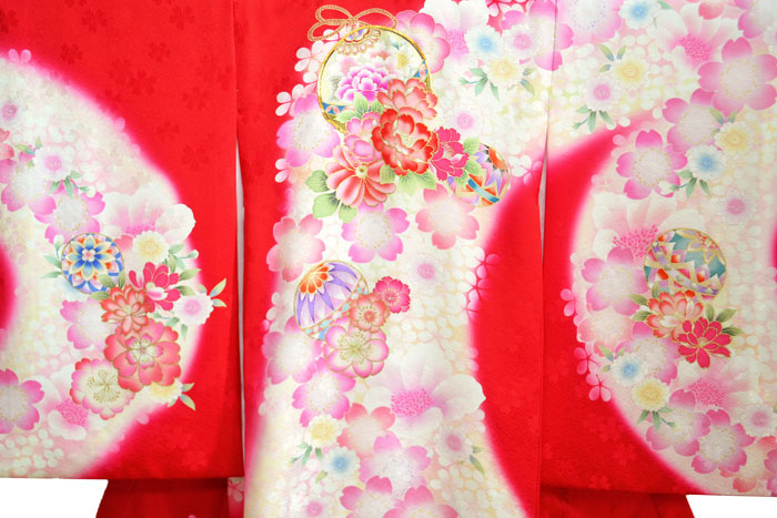 楽天市場】お宮参り 女の子 着物 女児 正絹 初着 産着 お祝い着 鈴に桜