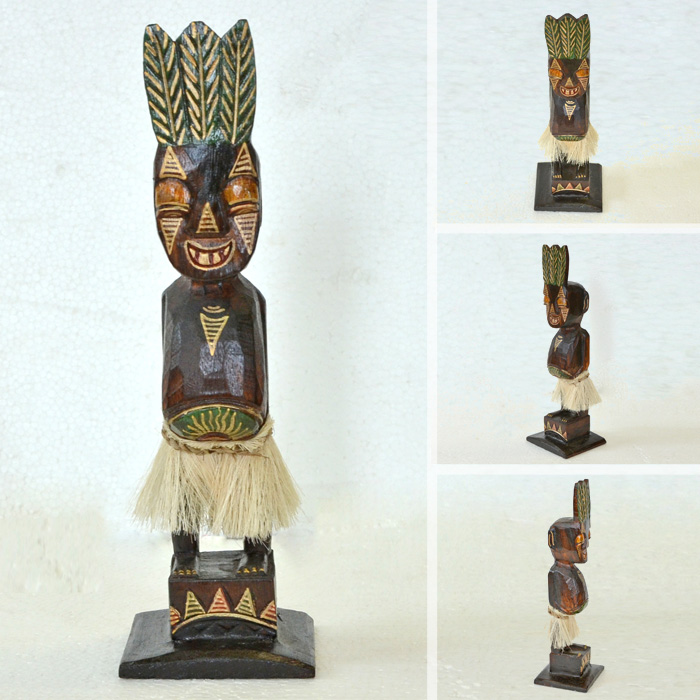 楽天市場】バリ島 木彫り 人形 2体セット《プリミティブ人形》H34cm