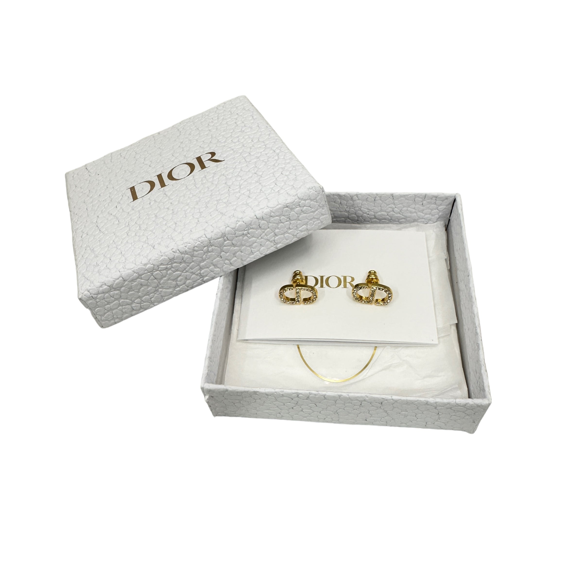 Christian Dior ディオール CDロゴ ラインストーン ピアス