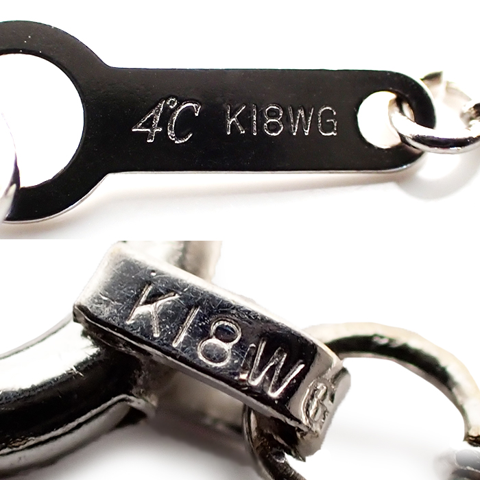 ヨンドシー(4℃) K18WG ダイヤモンド ネックレス シルバーカラー｜Reizm