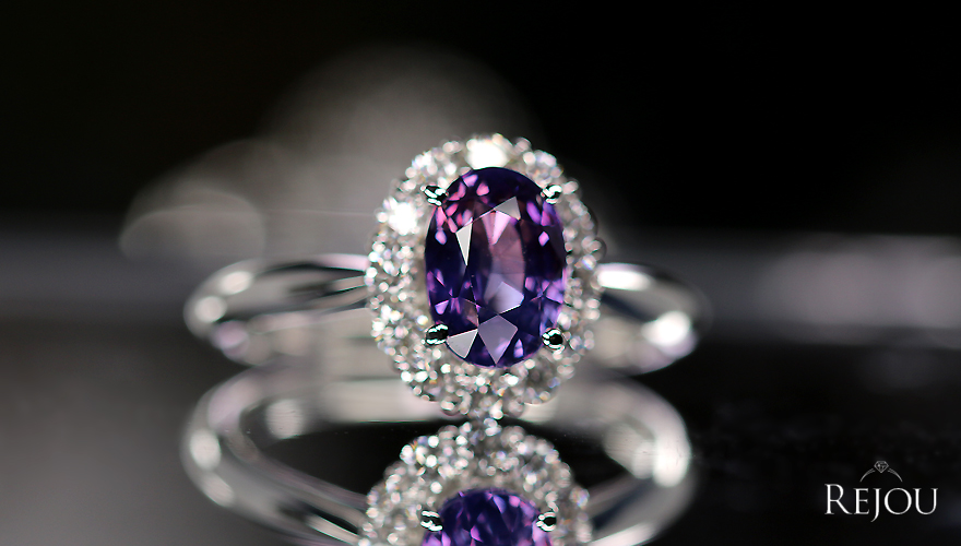 第291回抽選販売＞非加熱パープルサファイア 1.8ct ダイヤモンド 0.4ct