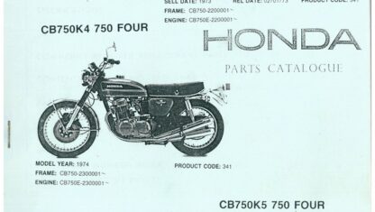 1973-1975 Honda CB750 750 Four Parts Manual