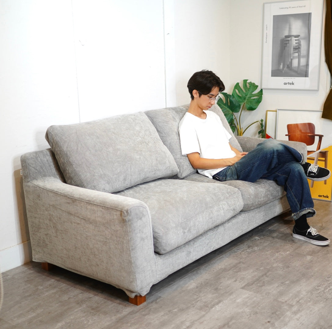 ノイエス / NOYES NewSuger Hi-Back Modern 3pソファ 羽毛仕様 3人掛け