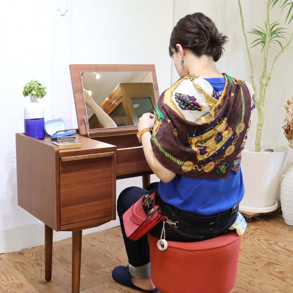 unico / ウニコ ALBERO / アルベロ ドレッサー スツールセット 北欧 中古