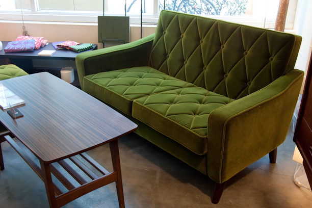 カリモク60 » ロビーチェア2シーター モケットグリーン ++ A Non