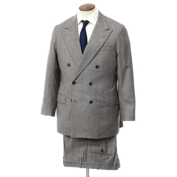 Kiton（キートン）ツイード調カシミア テーラードジャケット/グレー
