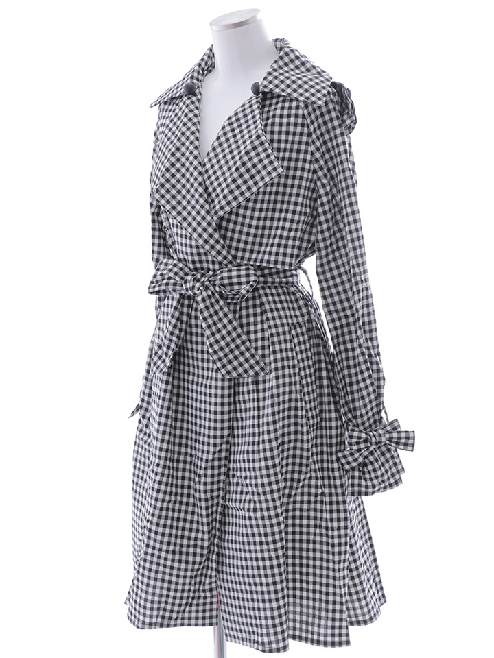 ギンガムチェックトレンチコート - Riina couture