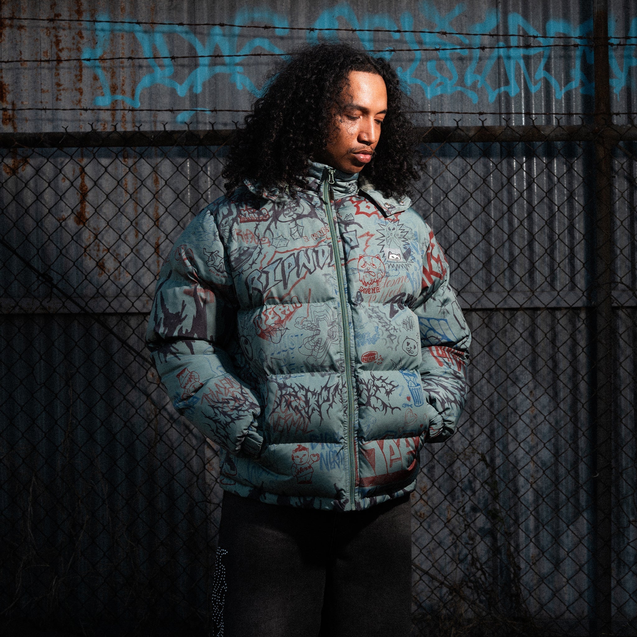 Psychedelic 2.0 Snowboard Jacket (Black / Blue) – RIPNDIP