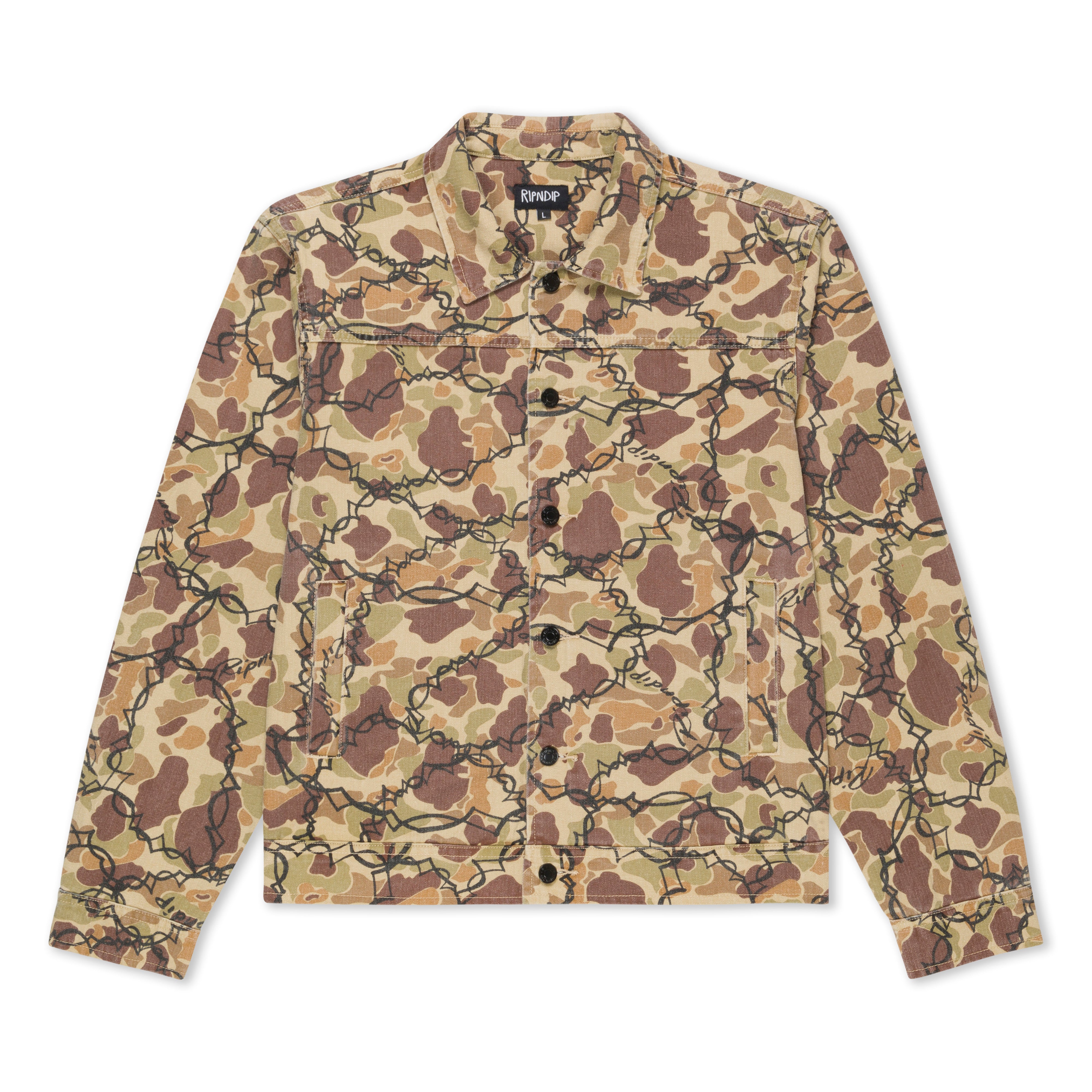 Wired Button Up Jacket (Tan Camo) – RIPNDIP