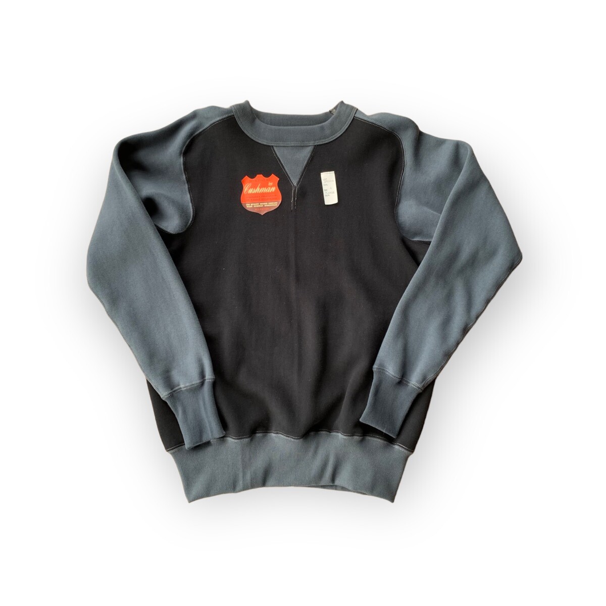 CUSHMAN(クッシュマン）TWO TONE FREEDOM SLEEVE SWEATブラック