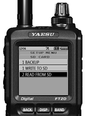 Using a MicroSD Card to Program the FT-2D