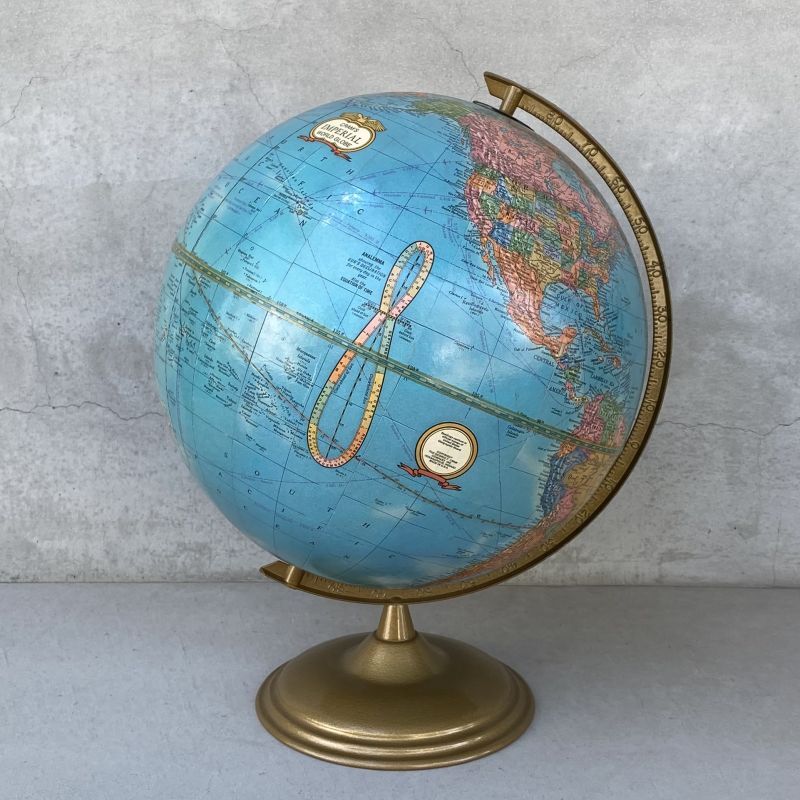 VINTAGE ANTIQUE CRAM'S IMPERIAL WORLD GLOBE ヴィンテージ