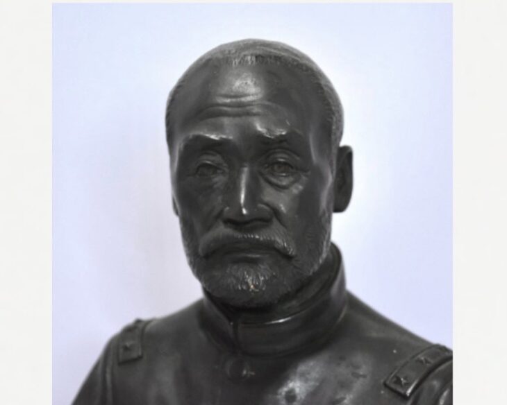 岡崎雪声 『乃木希典 ブロンズ像』 ｜骨董品買取 緑和堂