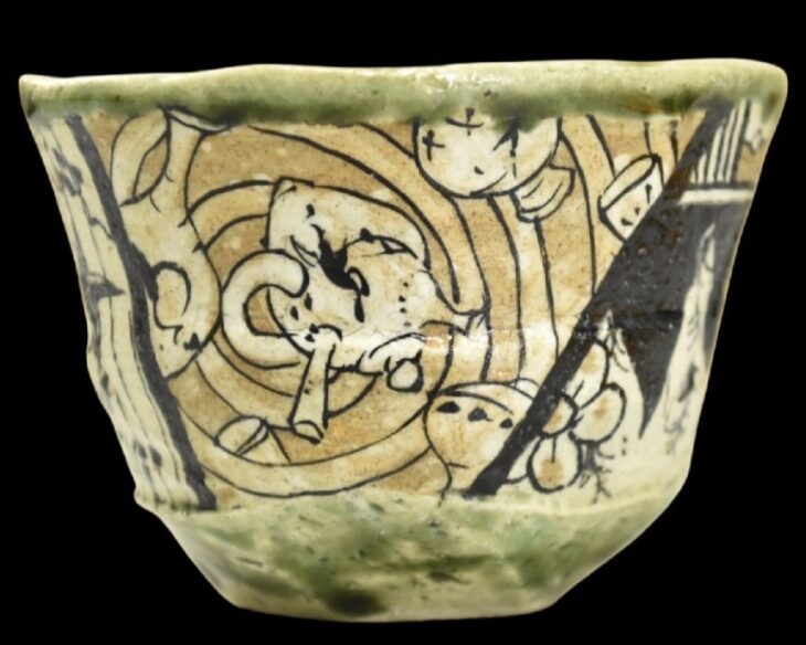 池田省吾 『織部 徳利 ぐい吞み』 ｜骨董品買取 緑和堂