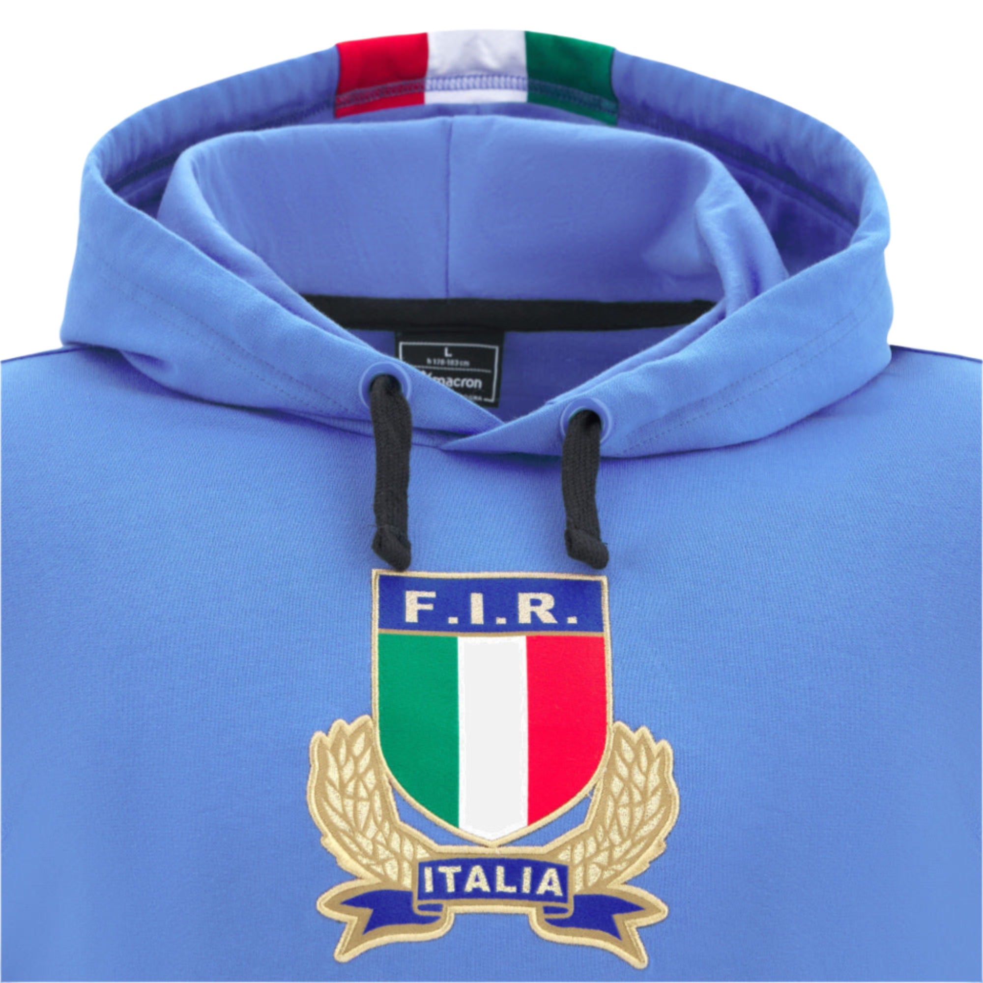 Italy 25/26 Fleece Supporters Hoodie by Macron | World Rugby Shop