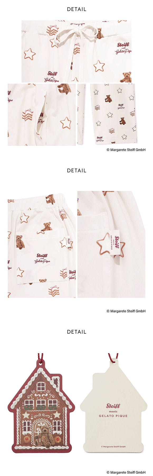 ジェラートピケ レディース シュタイフ 総柄ロングパンツ ジェラピケ