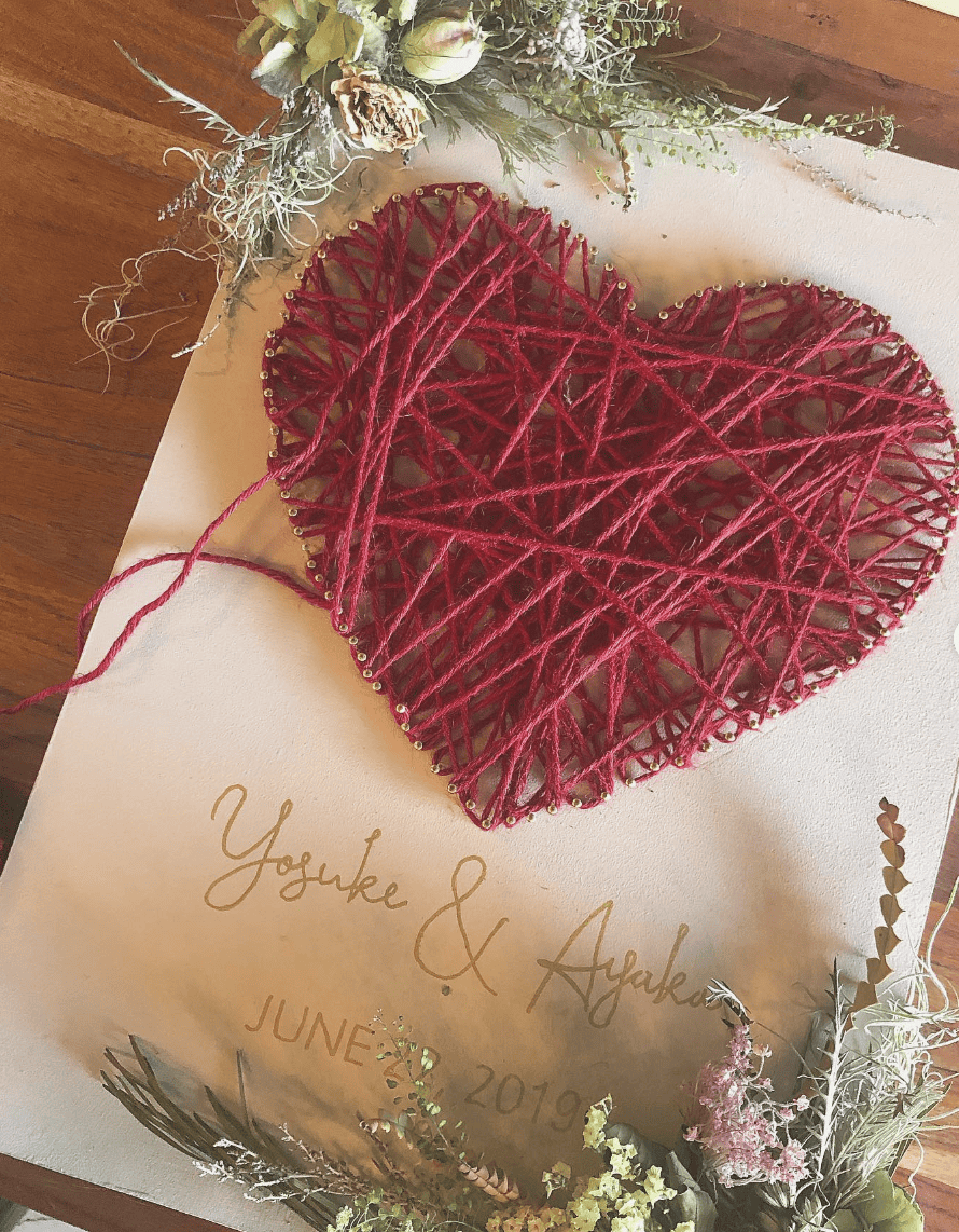 釘と糸でつくる【ストリングアート】が花嫁に人気！実例18選を紹介