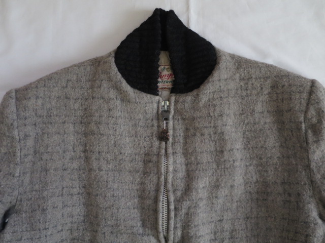 50'S Campus GrayXBlackネップファラオジャケット WICKED