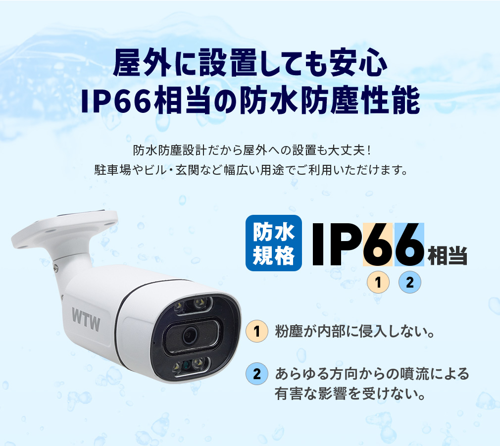 WTW 塚本無線 防犯カメラ 屋外 poe 工事不要 家庭用 4台 セット 1TB