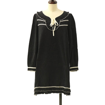 USED】カメオタイ付きクラシカルバッスルリボンワンピース +レイヤード