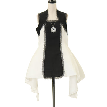 USED】カメオタイ付きクラシカルバッスルリボンワンピース +レイヤード