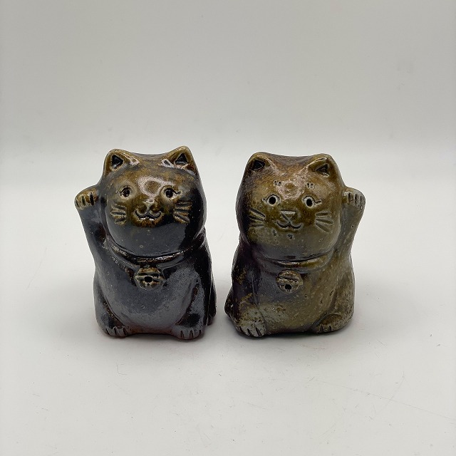陶吉作 備前焼 招き猫 備前焼陶吉は人間国宝作品から現代作品・和食器