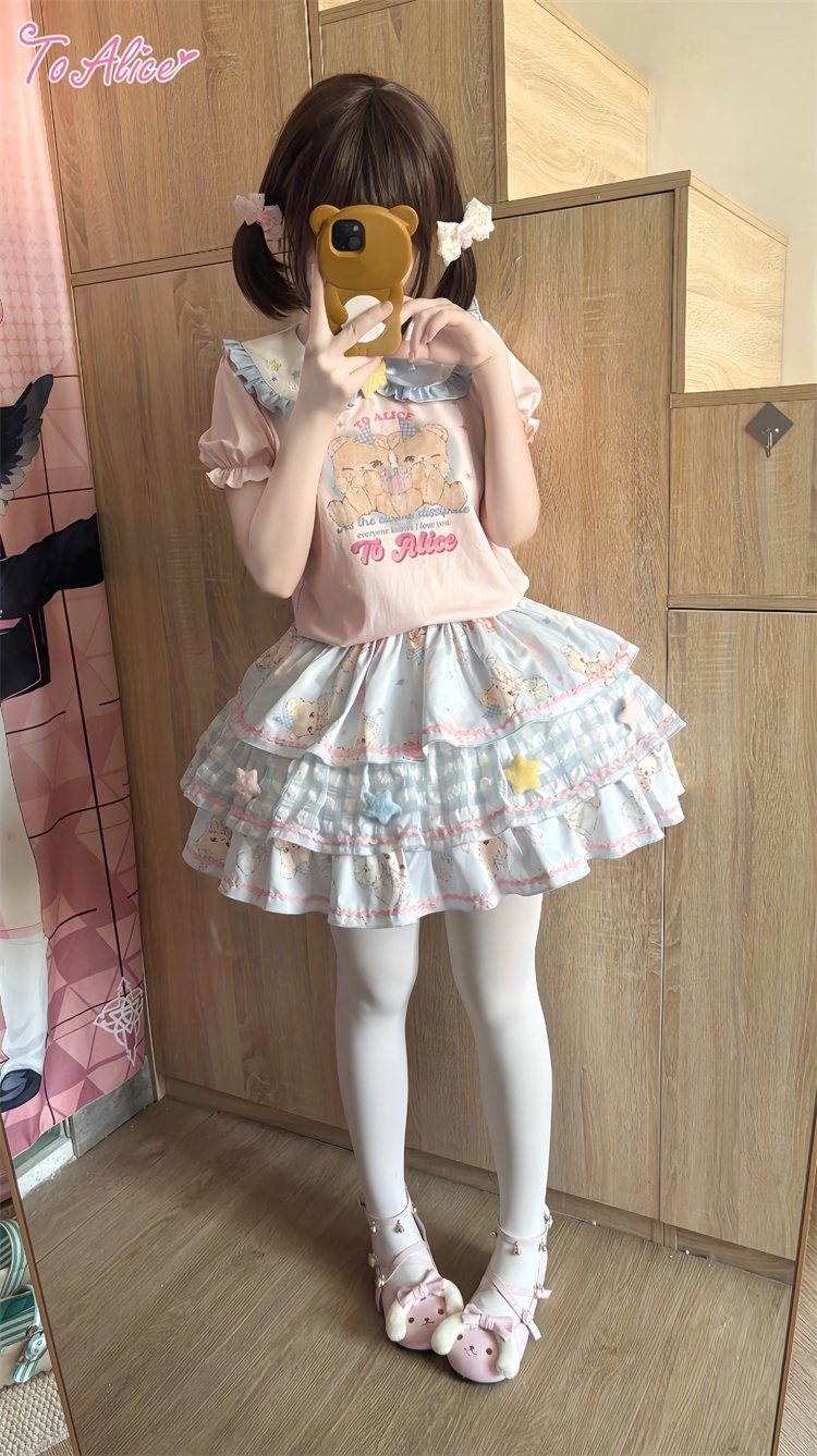 ToAlice】C8642ゆめかわくまティアードスカート【30％OFF】 - To Alice