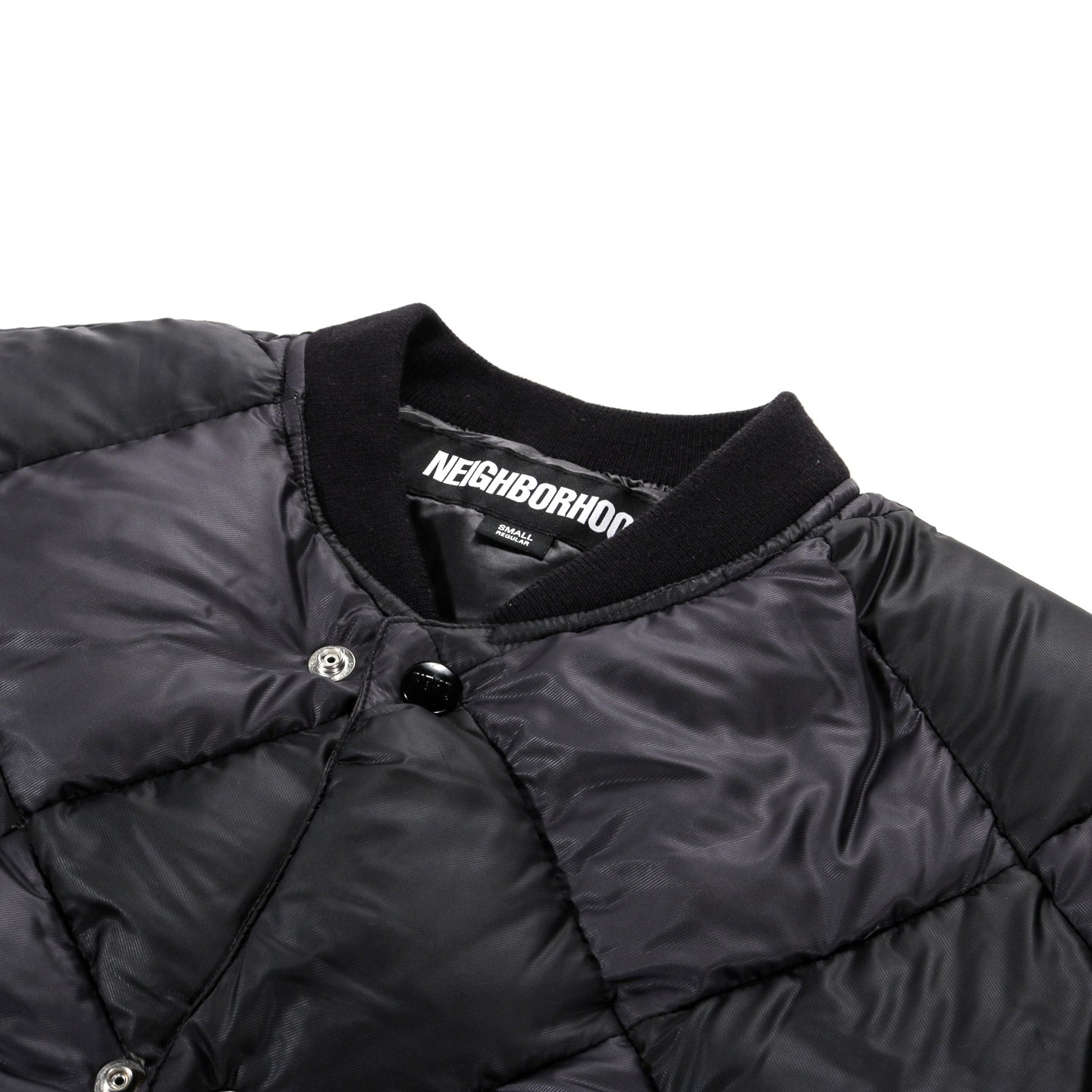 NEIGHBORHOOD CHECKER DOWN JACKET BLACK | TODAY CLOTHING