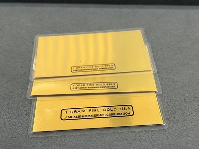 三菱マテリアル 純金カード 99.99％ 1gをお買取りしました。【イオン