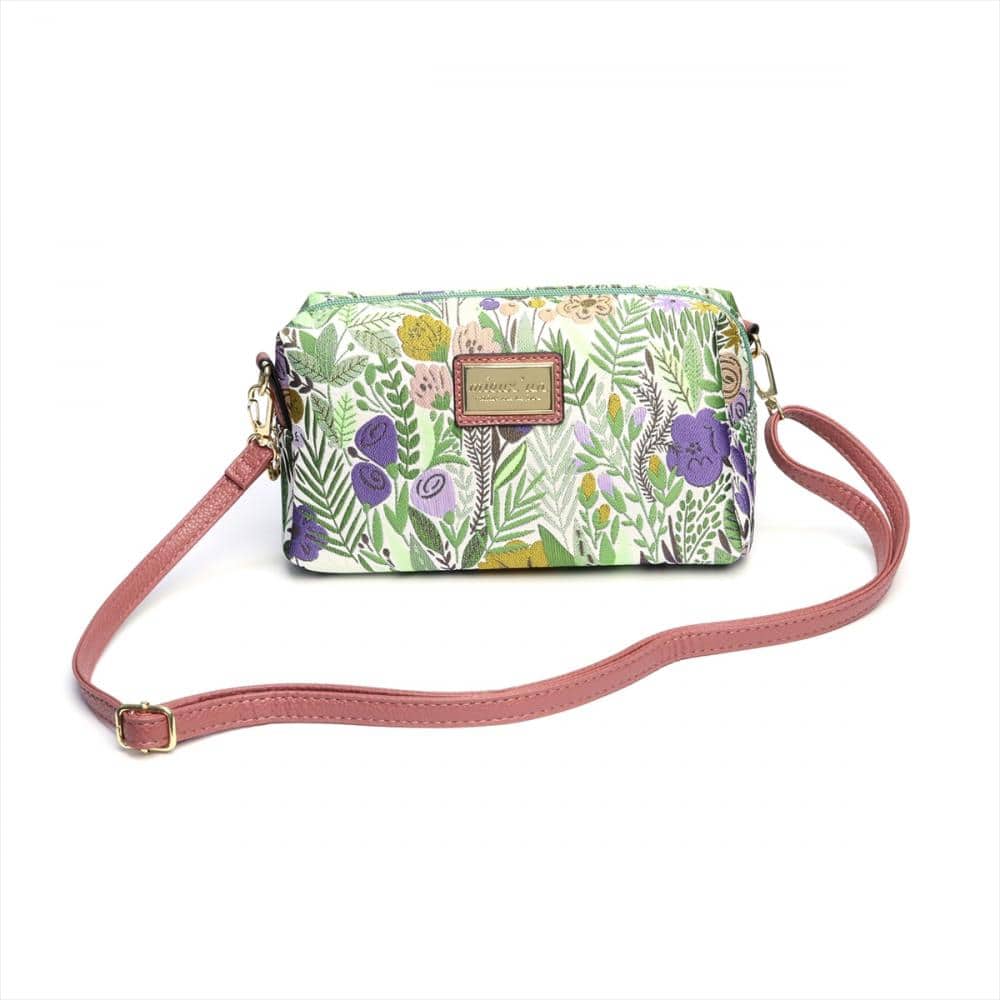 バッグ 花柄2WAYポーチ ピンク×グリーン レディース(サイズ無し ピンク