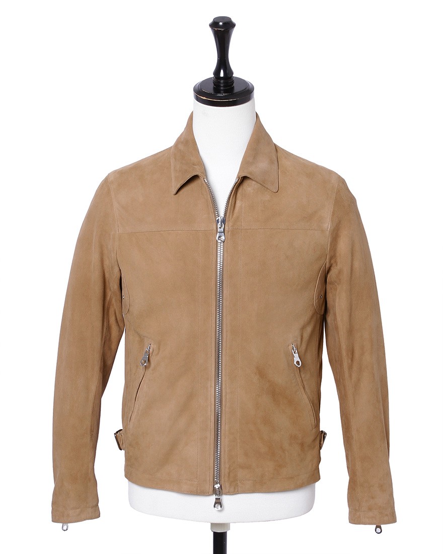 ゴートスエード レギュラーカラー シングルライダース【SINGLE RIDERS