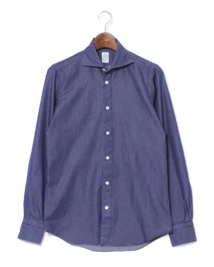 コットンデニムシャツ【SIMONE/BALI】｜Finamore（フィナモレ）｜TOKYOlife