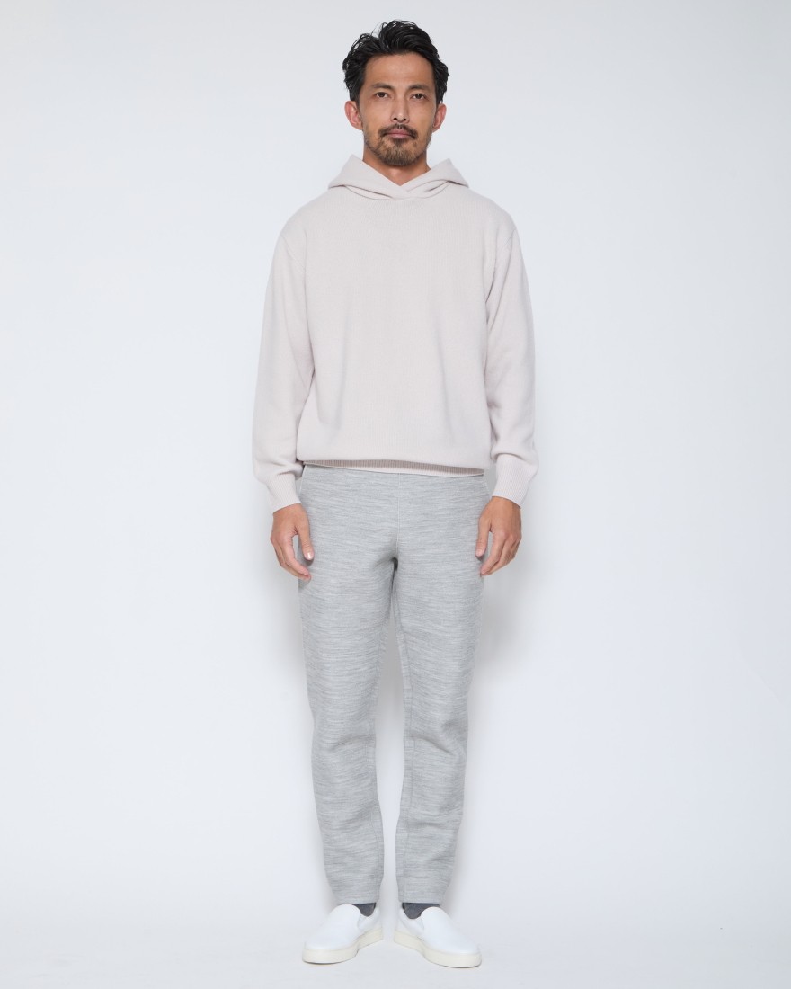 カシミヤ混ウール スウェットパーカー｜Rencontrant（レンコントラント