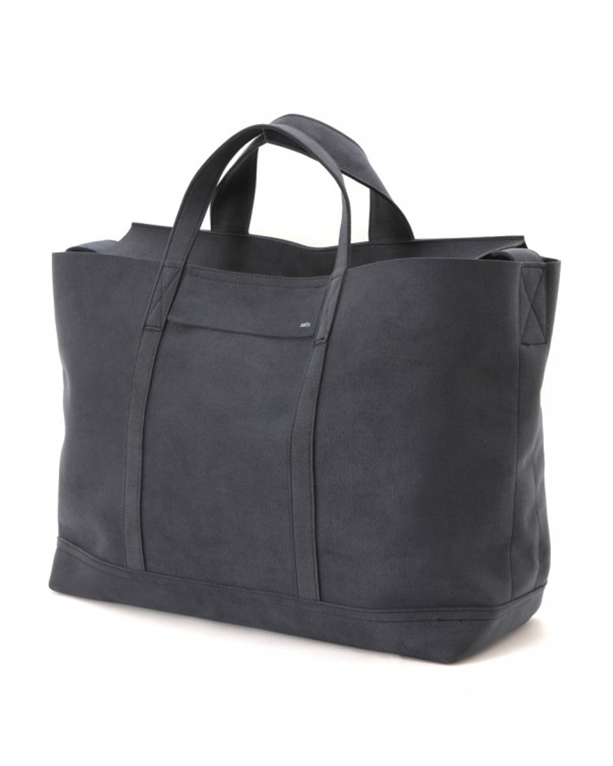 マイクロファイバースエード ビッグ フラップトートバッグ【MACTO-TO