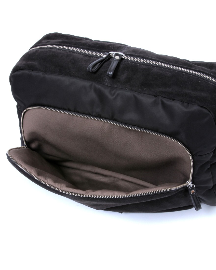 スエード×ナイロン ショルダーバッグ【Jedia Exclusive/REPORTER