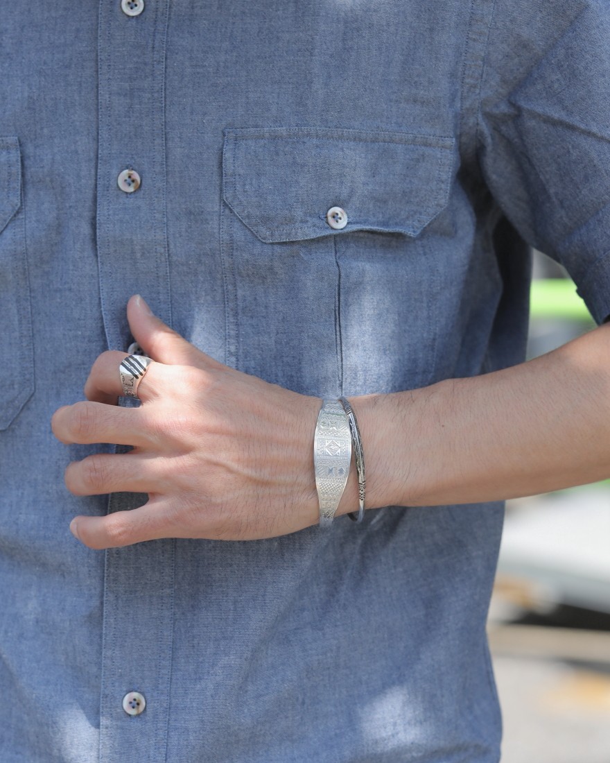 シルバーバングル【Ayour/アユール月】｜Adawat'nTuareg