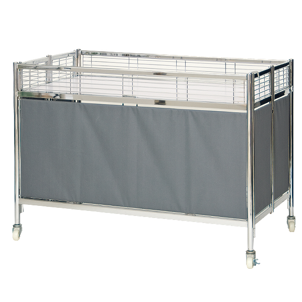 中折れ式ワゴン グレー W1200 店舗用品 陳列什器 販売ワゴン セール