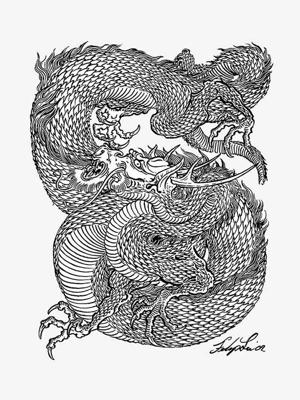 Dragons I & II by Filip Leu - Tattoo Life Store