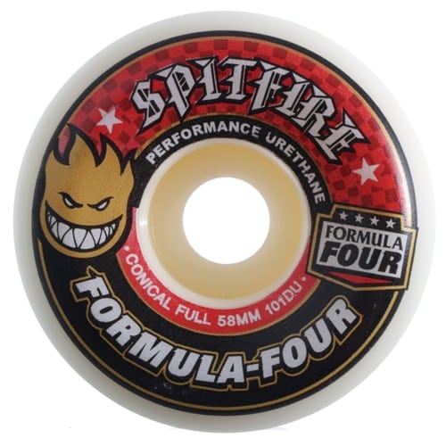 Spitfire Formula Four Conical Full Skateboard Wheels - white (99d