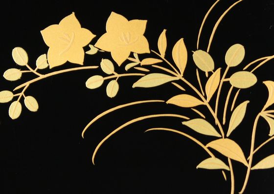 取り皿 秋草蒔絵 5客1組 187,000円（税込） | 輪島塗の塗師屋 輪島漆器