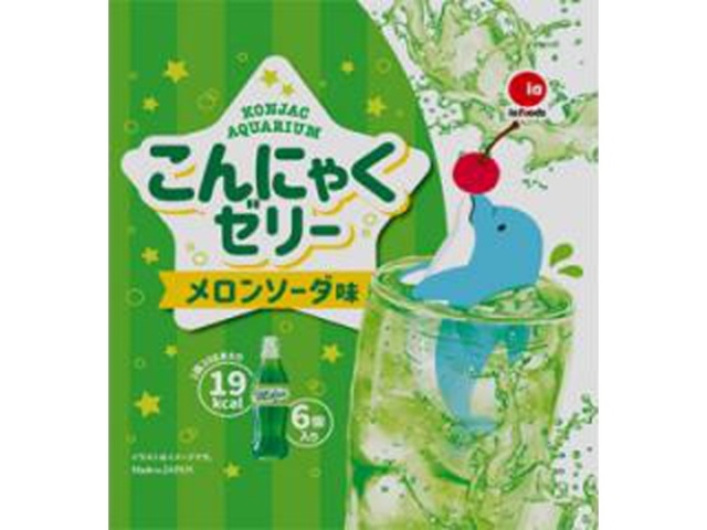 アイエー AQこんにゃくゼリー メロンソーダ6個 (4963024310233) の