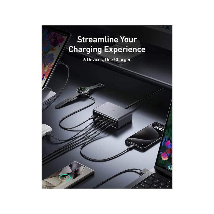 Anker Prime 200W 6-Port GaN Charger | TaMiMi Projects Qatar