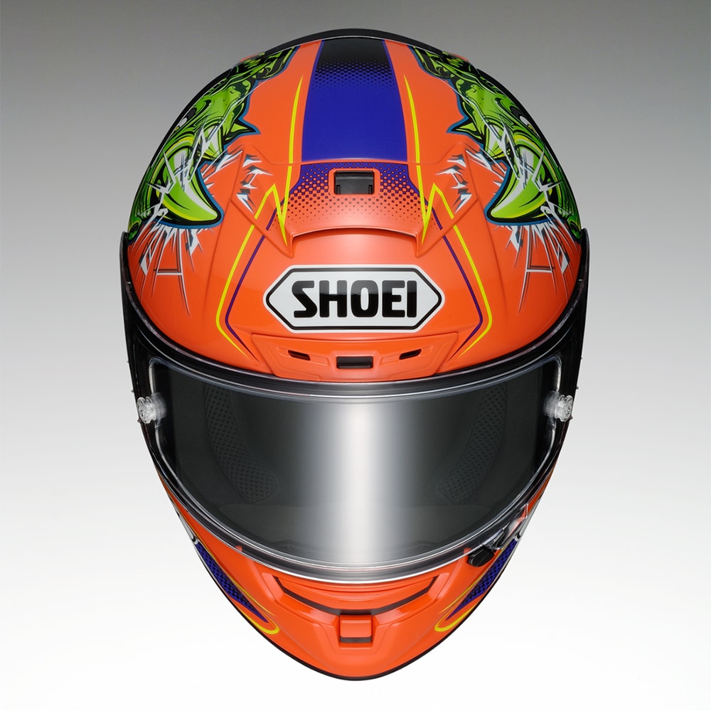 オレンジ×サイの強烈グラフィック！SHOEIの『X-Fourteen POWER RUSH