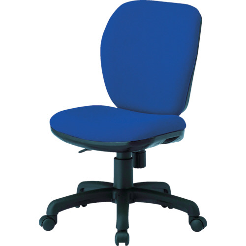 たのめーる】藤沢工業 オフィスチェア 肘なし ネイビー FST-77-NV 1脚