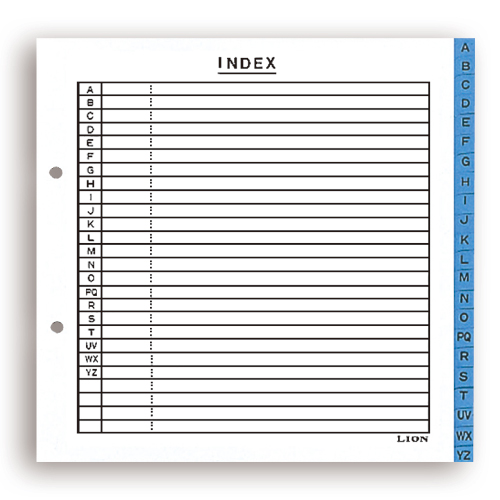 たのめーる】ライオン事務器 ファイル用インデックス ABC見出し 縦221