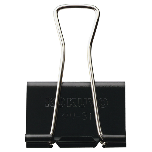 たのめーる】コクヨ ダブルクリップ 超特大 口幅50mm 黒 クリ-31N 1