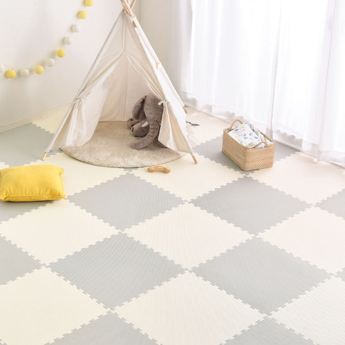 12畳］防炎 ジョイントマット 64枚 大判59cm 床暖房対応 サイドパーツ