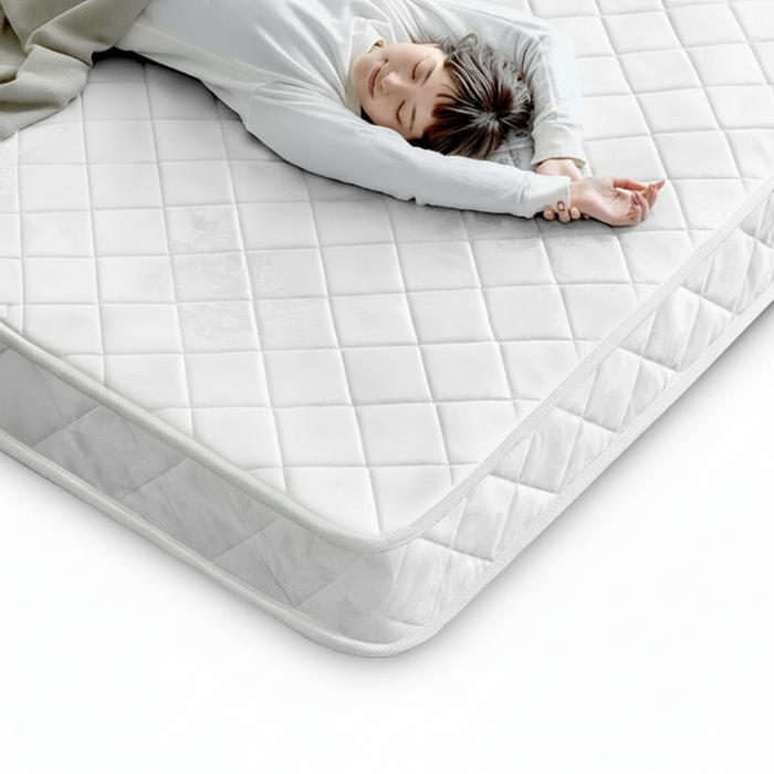 セミダブル］マットレス ボンネルコイル 厚み14cm 薄型 硬め ベッド