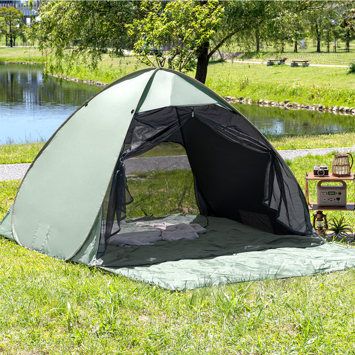 完全遮光 ポップアップテント ブラックコーティング フルクローズ UV