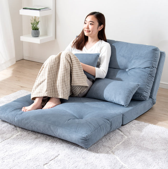 2人掛け 幅90cm 3wayソファベッド 14段階リクライニング コーデュロイ